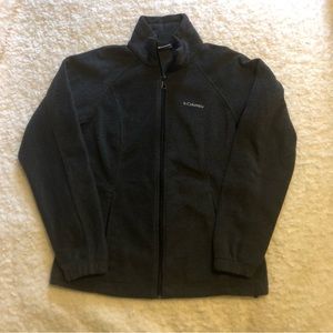 Columbia Full Zip Gray Fleece Jacket-Small